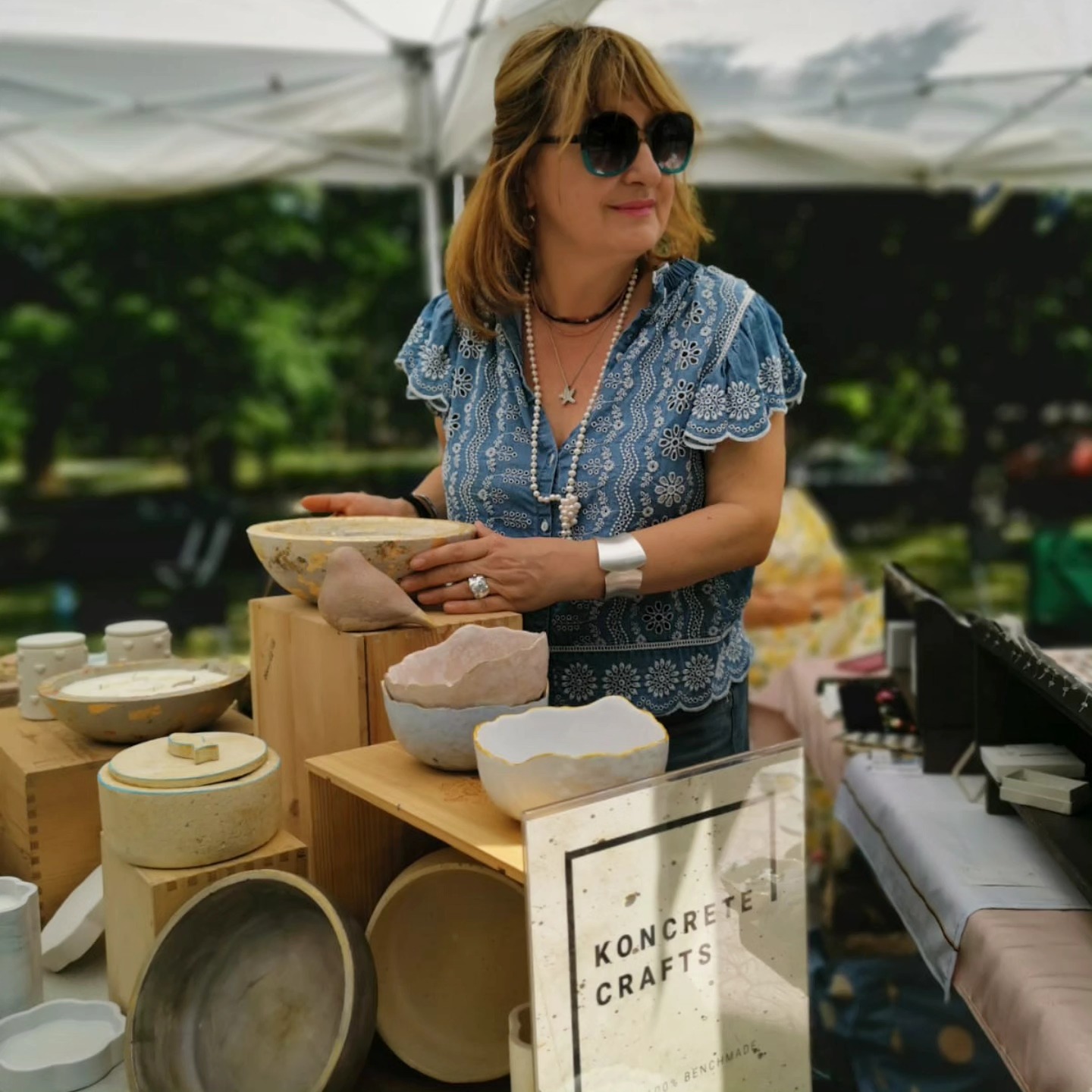 Slava at a Sofia craft market